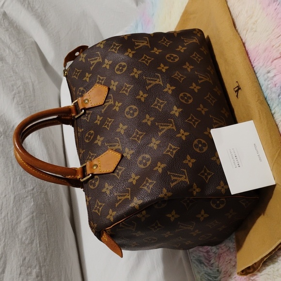 FLASH SALE! Authentic Louis Vuitton Monogram 30 Handbag W Dust Bag SP0929 - Picture 2 of 14